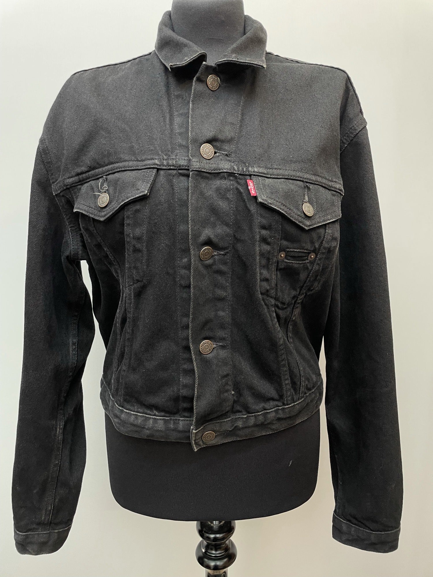 Vintage Levi Strauss Denim Jacket in Black - Size 14 - Urban Village  Vintage – UrbanVillageVintage