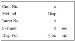 Dispense of 10 % acetic acid