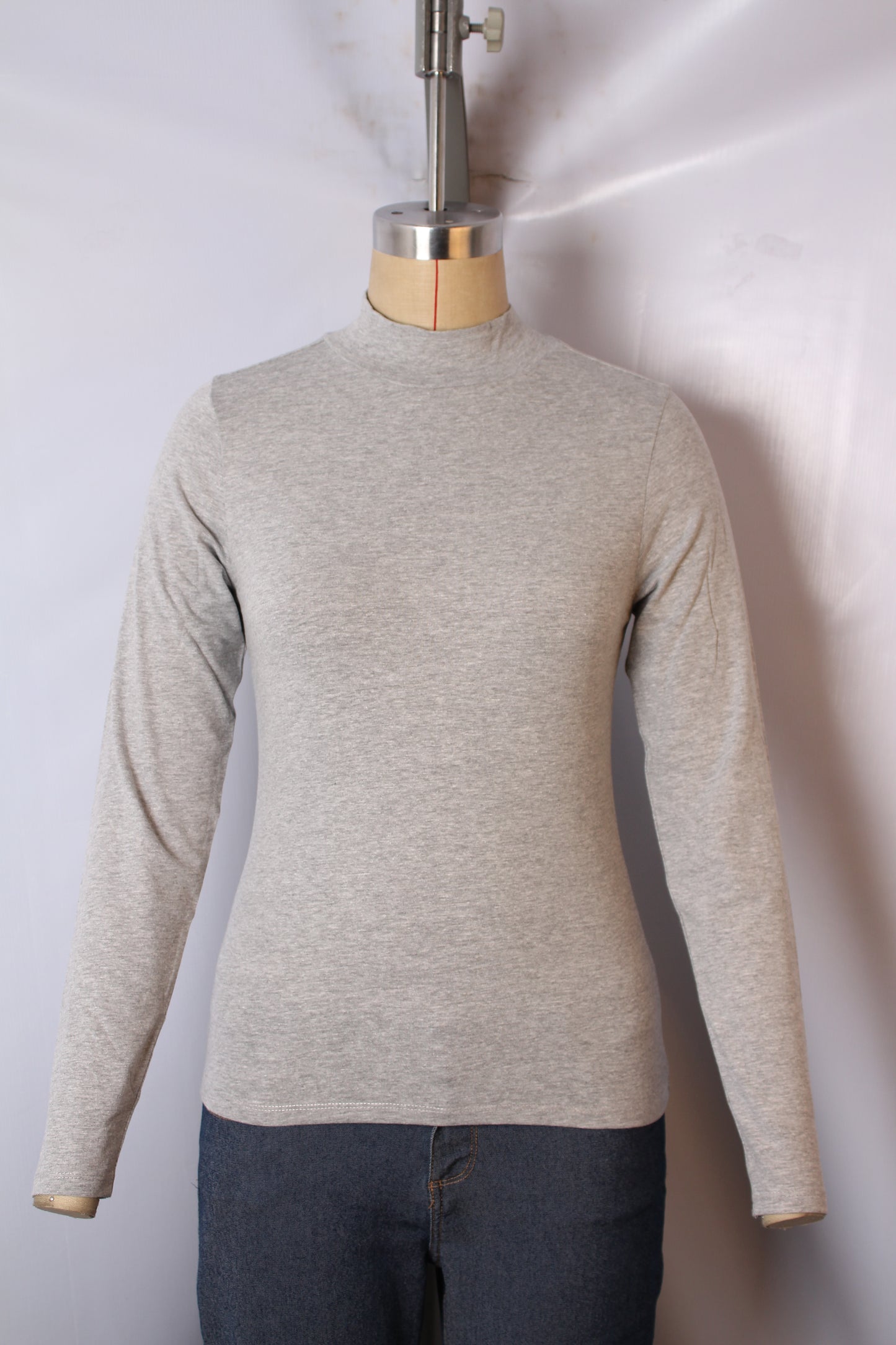 R1132-Mock Neck Long Sleeve T-Shirt