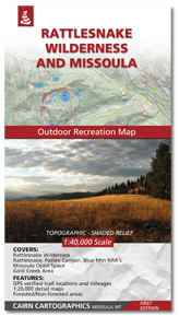 map wilderness rattlesnake missoula marshall bob half north