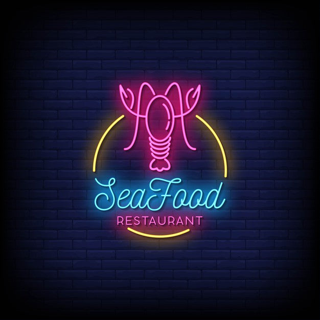 Seafood Restaurant Neon Sign - Pink Neon Sign — make neon sign