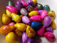 50 pc Mixed Color Drawbench Teardrop Acrylic Beads
