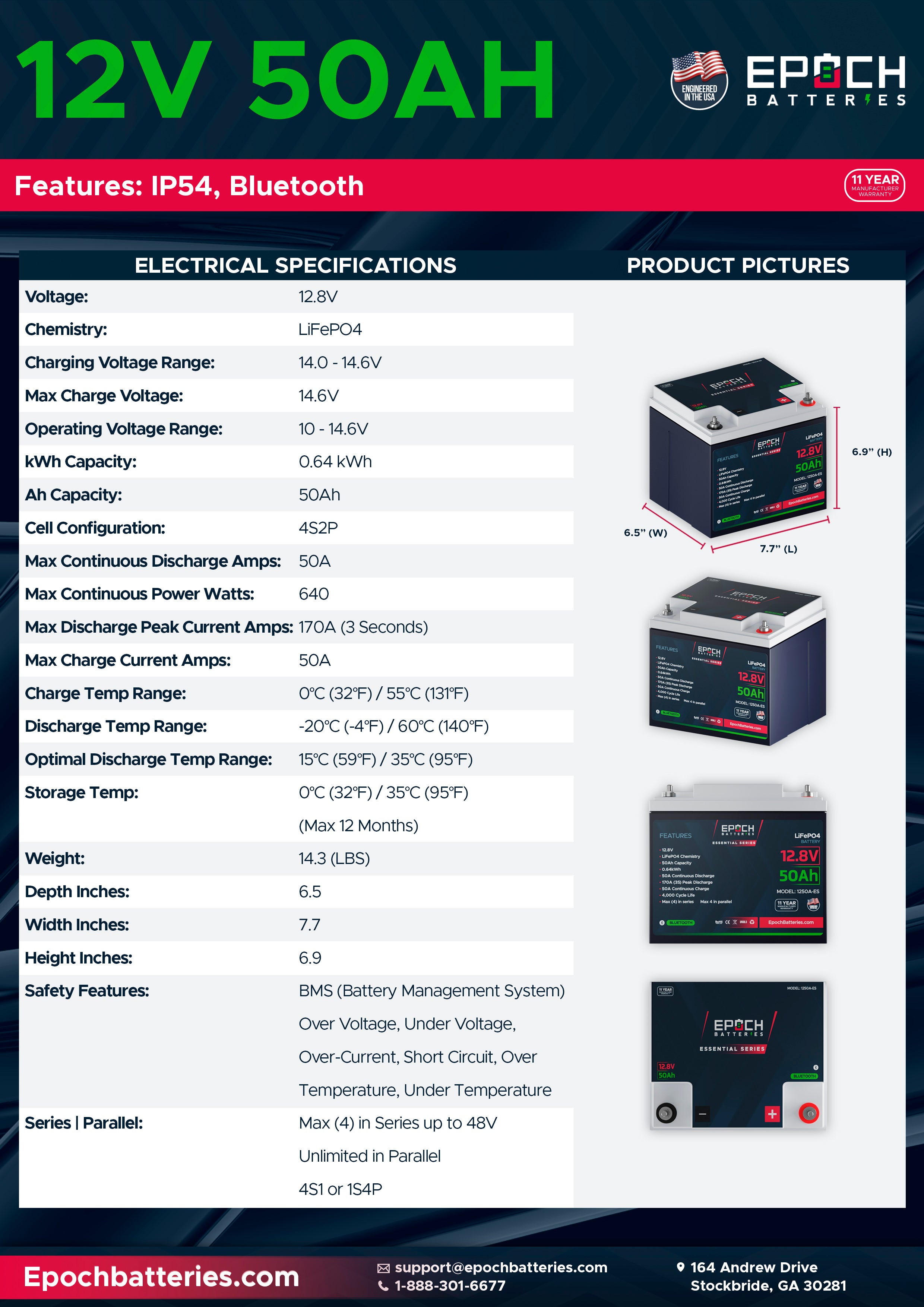 12V 50Ah Epoch Essentials