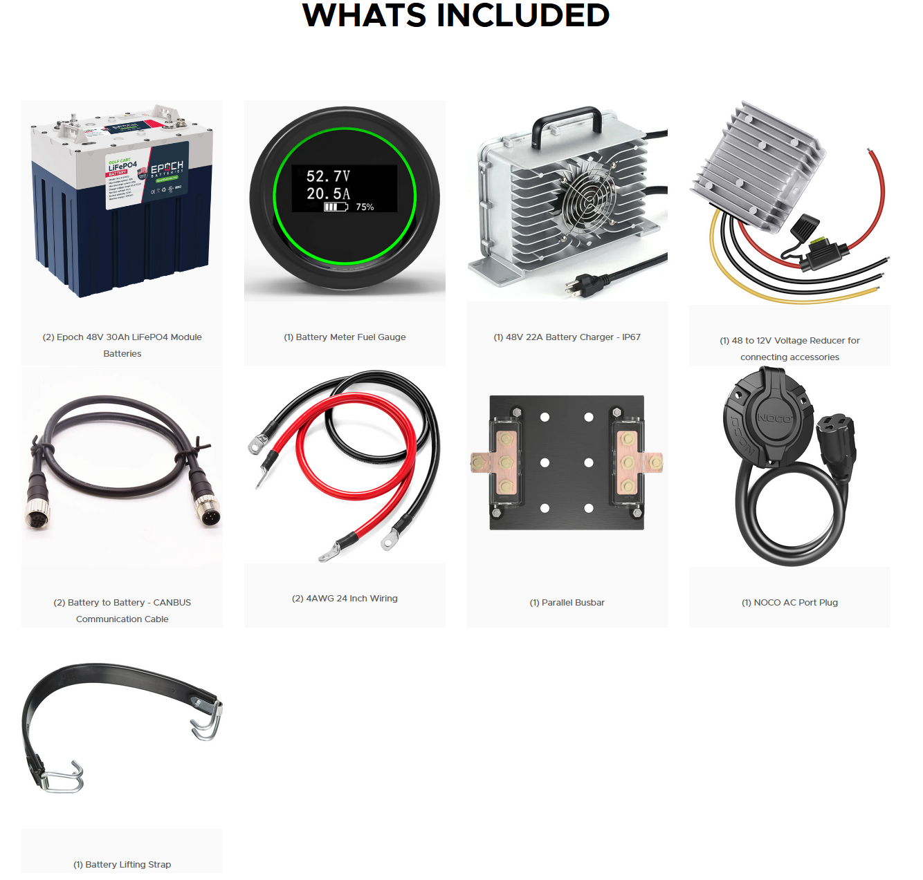 Epoch Golf Cart Battery Kit