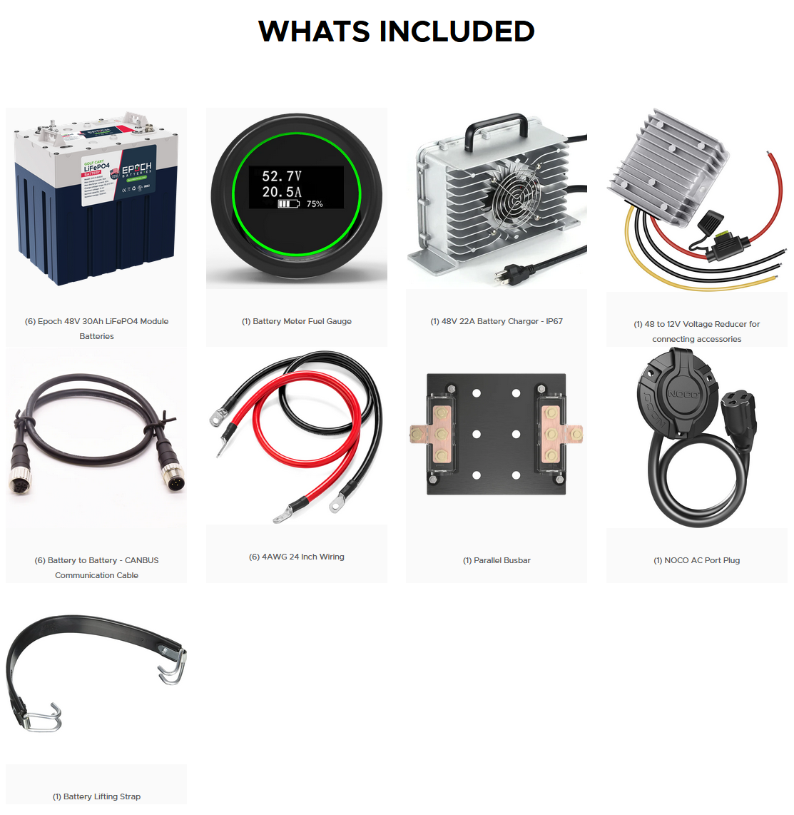 48V 600A Navitas Golf Battery Kit