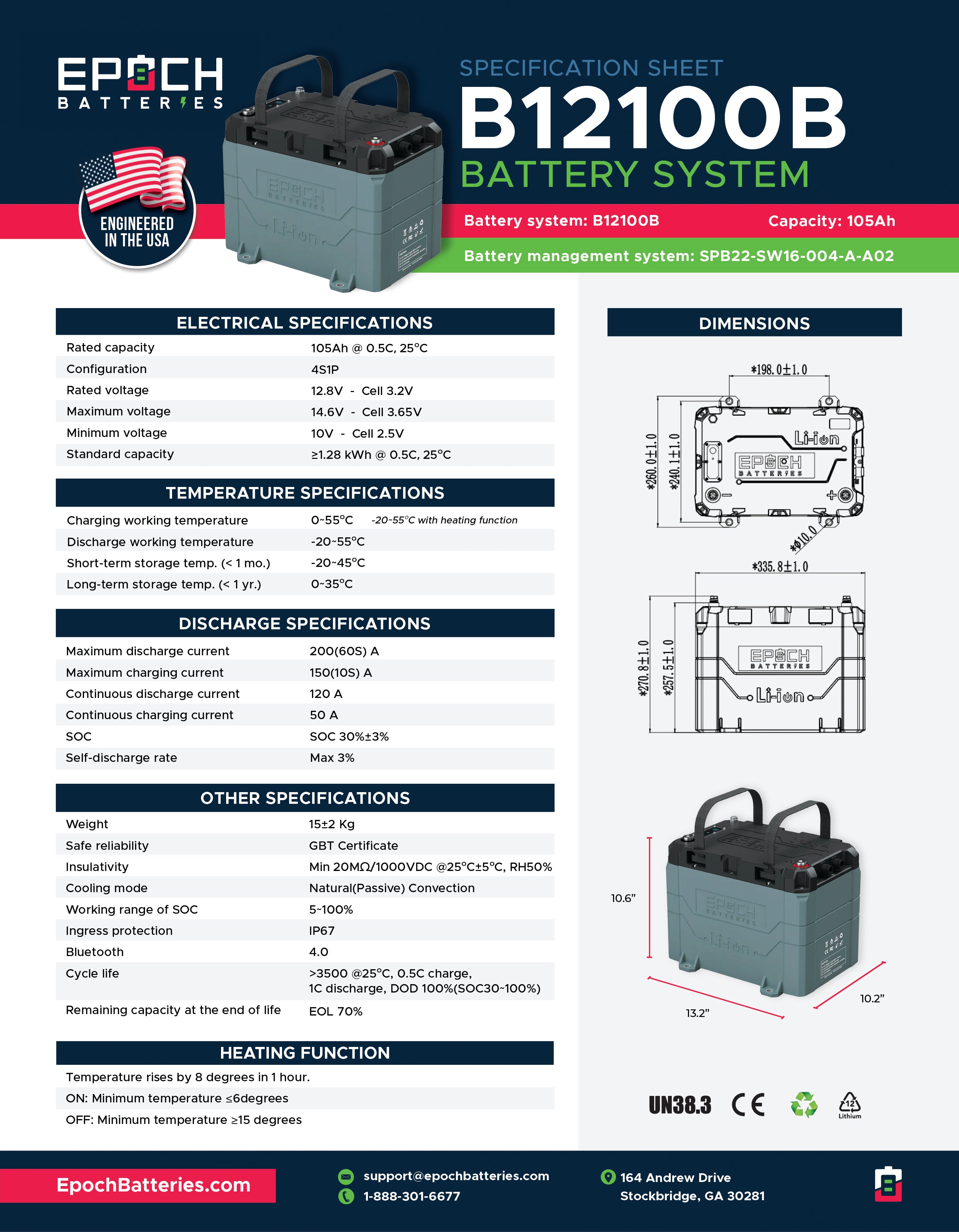 Epoch Lithium Battery