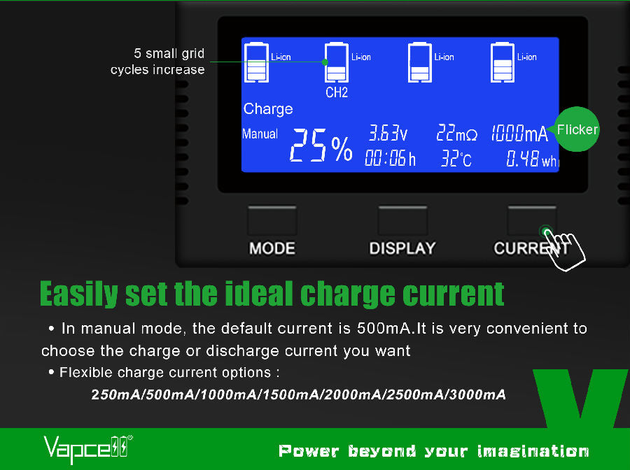 Vapcell S4 Plus Battery Charger