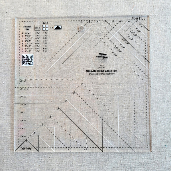 Creative Grids Quilting Ruler - Ultimate Flying Geese Non-Slip