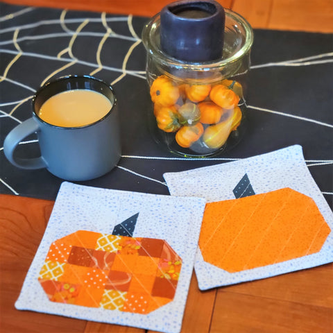 Pumpkin Mug Rug Sewing Tutorial | Little Fabric Shop Blog