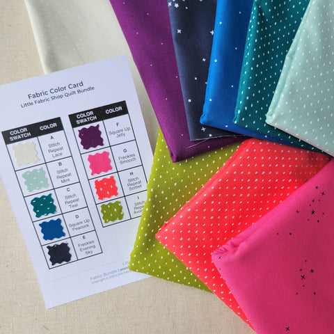 Little Fabric Shop Quilt: Hourglass Variation Quilt Blocks | Little Fabric Shop Quilt Fabric Bundle