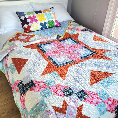 Little Fabric Shop Quilt: Rolling Squares Blocks | A Progressive Skill Quilt Tutorial & Pattern