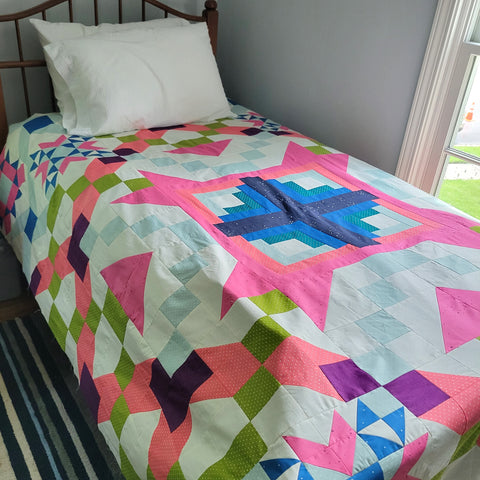 Little Fabric Shop Quilt: Completing the Quilt Top | A Free Progressive Skills Sewing Tutorial Pattern