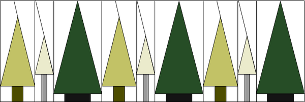 Assemble Tree Blocks | Christmas Tree Table Runner Pattern