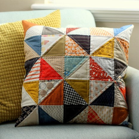 Fall Patchwork Pillow and Table Runner | Diary of a Quilter