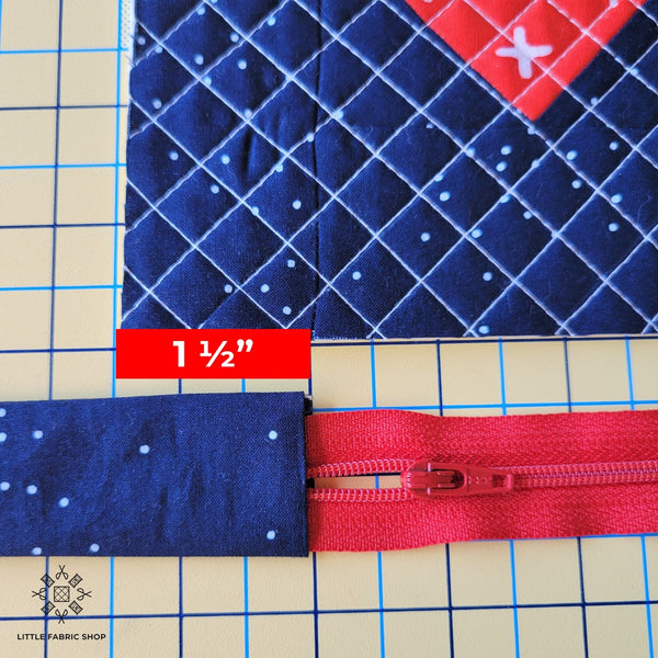 Quilted Zipper Pillow Tutorial | Little Fabric Shop Sewing Tutorial