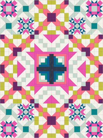 Little Fabric Shop Quilt: Rolling Squares Blocks | A Progressive Skill Quilt Tutorial & Pattern