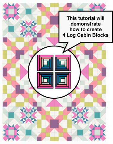 Little Fabric Shop Quilt – Log Cabin Blocks | A Progressive Skill Quilt