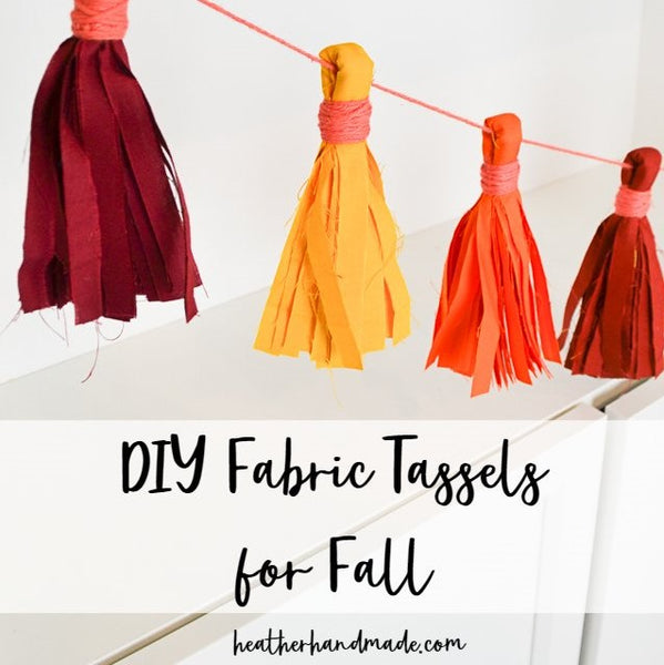 DIY Fabric Tassel Garland for Fall | Heather Handmade