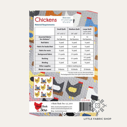 Mini Quilts Booklet, #160 Paper Pattern – Cluck Cluck Sew
