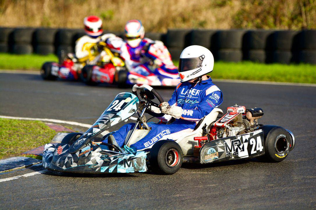 Laser Tools Racing's Cody Eustice competes in the Pro Kart Endurance Championship at Walden Law