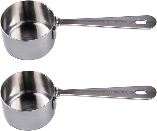 Measuring Cups Set of 2: 1 Cup 240 ML , Polished Stainless Steel – Honey  Bear Kitchen