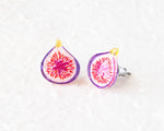 Load image into Gallery viewer, Fig Fruit Stud Earrings
