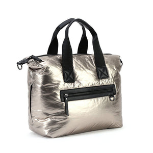 gold diaper bag