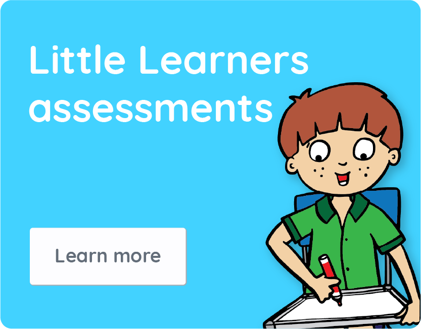 Preview image of main page, showing text 'Little Learners assessments'