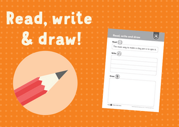 Read, write & draw activity page download