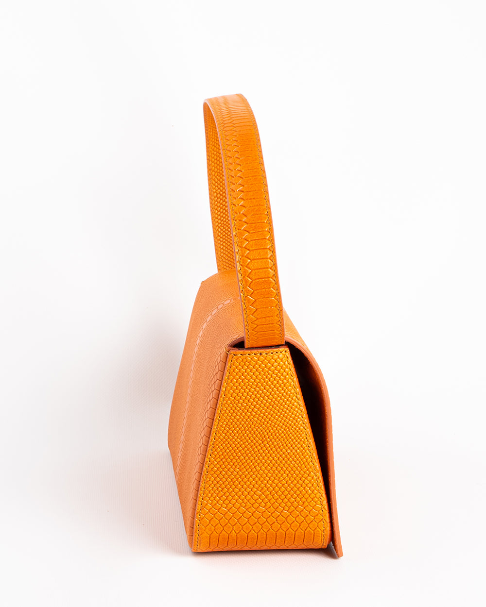Neroli Watersnake Orange: Leather Shoulder Bag, Made in Italy – Euterpe ...