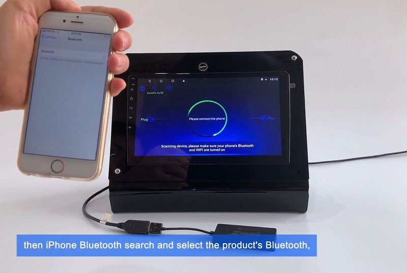 4. Then iPhone Bluetooth search and select the product's Bluetooth