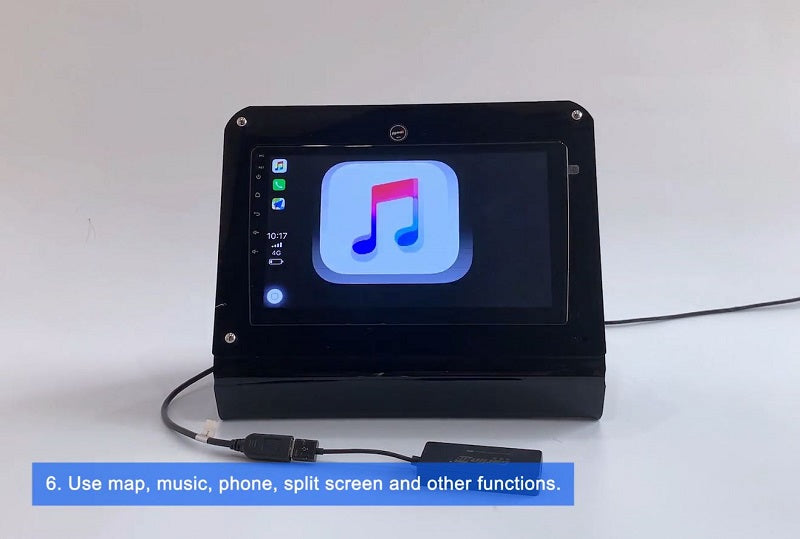 6. Use map, music, phone, split screen and other functions.