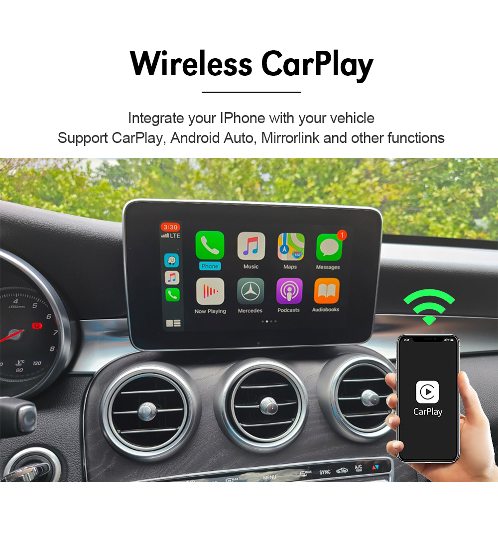 AWESAFE Wireless CarPlay Adapter for Factory Wired CarPlay Cars