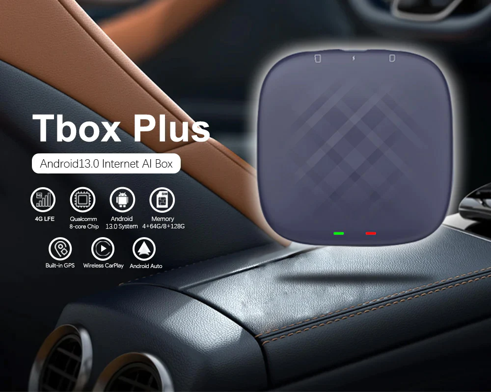 Carlinkit CPC200-T2C Carplay ai Box Android 12 Plus QCM6125 8 Cœurs Box TV  Sans Fil 8 + 128g - Asie / Version en Europe