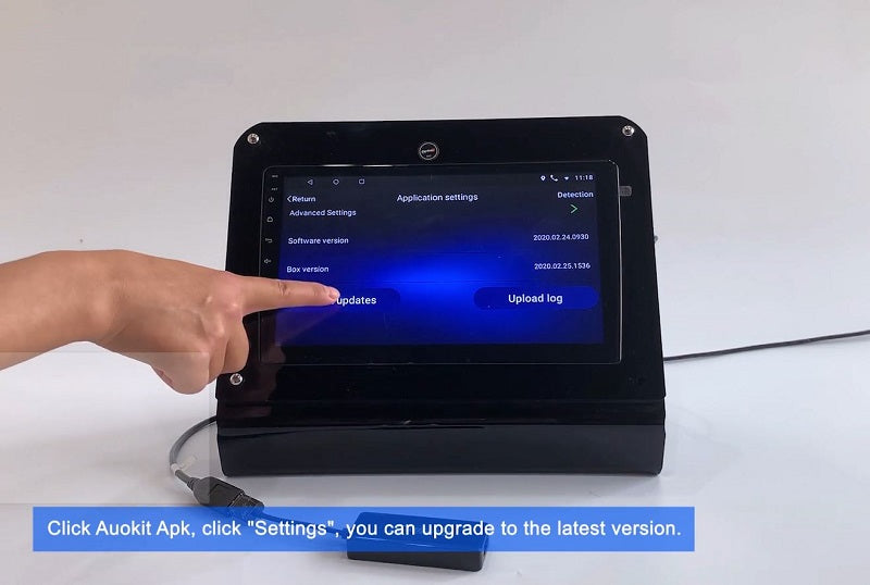 Online Upgrade - click Autokit.apk, click settings, you can upfrade to the lastest version.