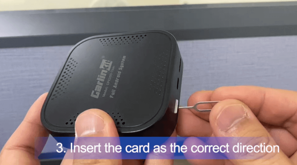 T box insert SIM Card