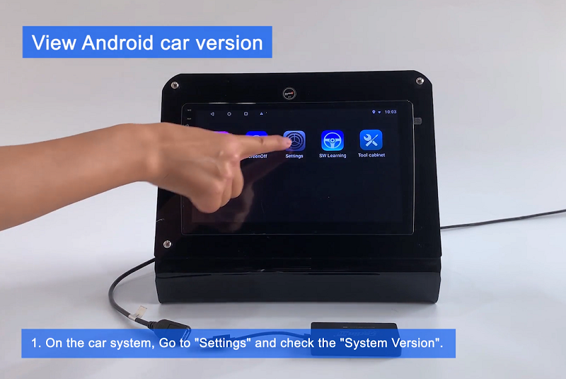 view Android car version -  1. On the car system, go to setting and check the system version.