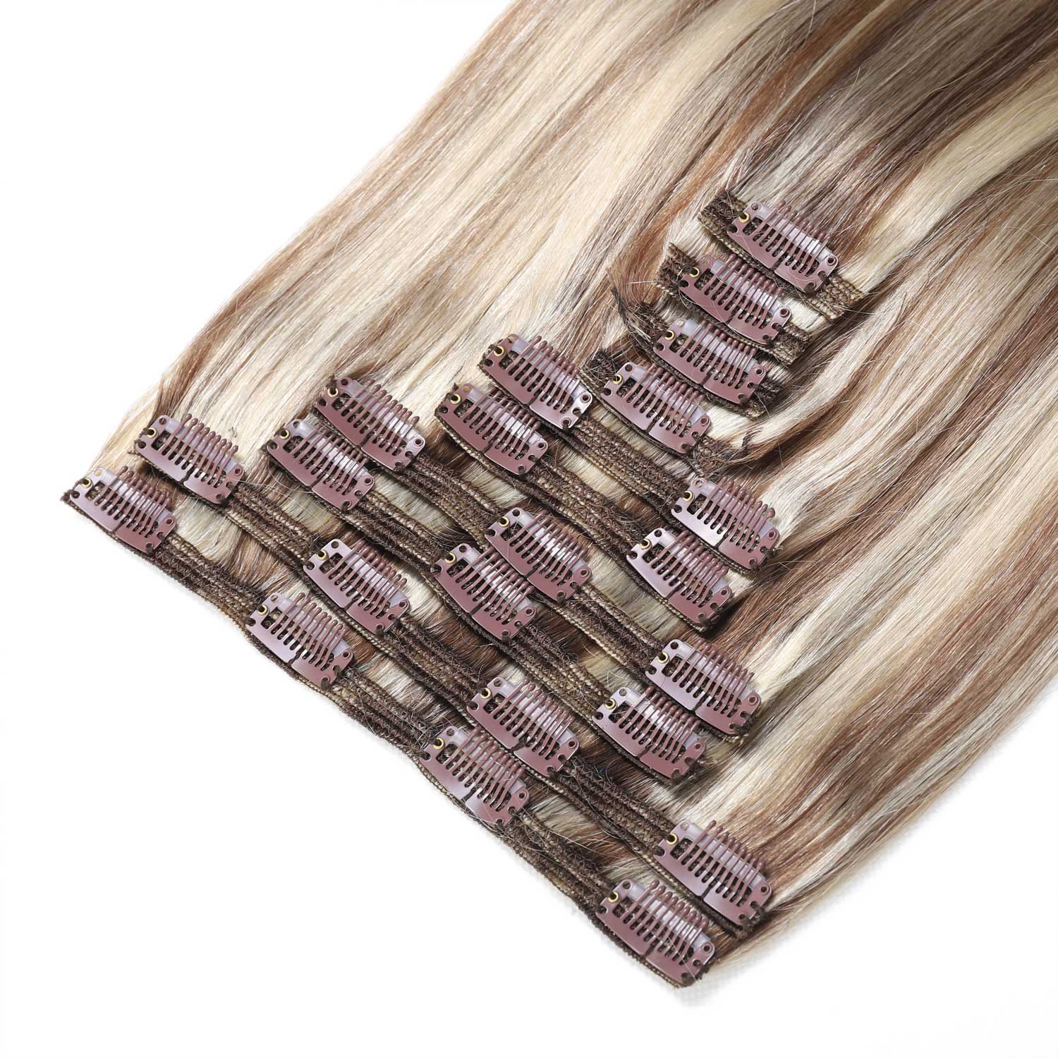 Bestuiven Integraal barsten Clip In Hair Extensions Human Hair Afterpay #6/60 Medium Brown and Pla – PA  Hair Extensions