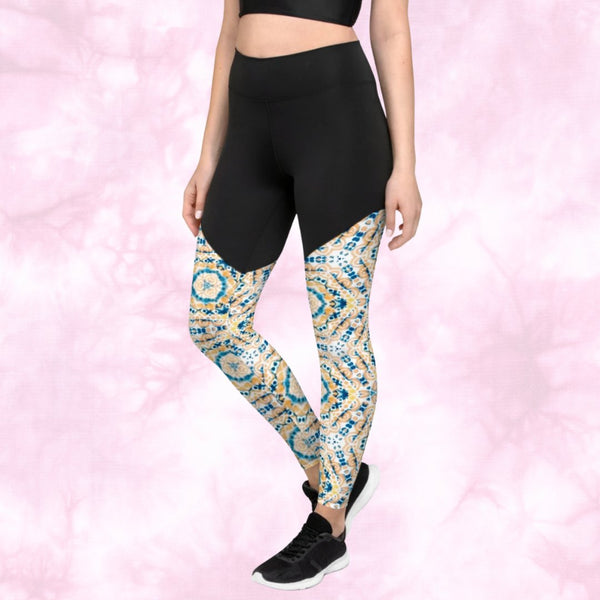 High Tech Compression Leggings for Tummy Control and Butt Lift - Tie Dye  1960 Collection – Zayra Mo