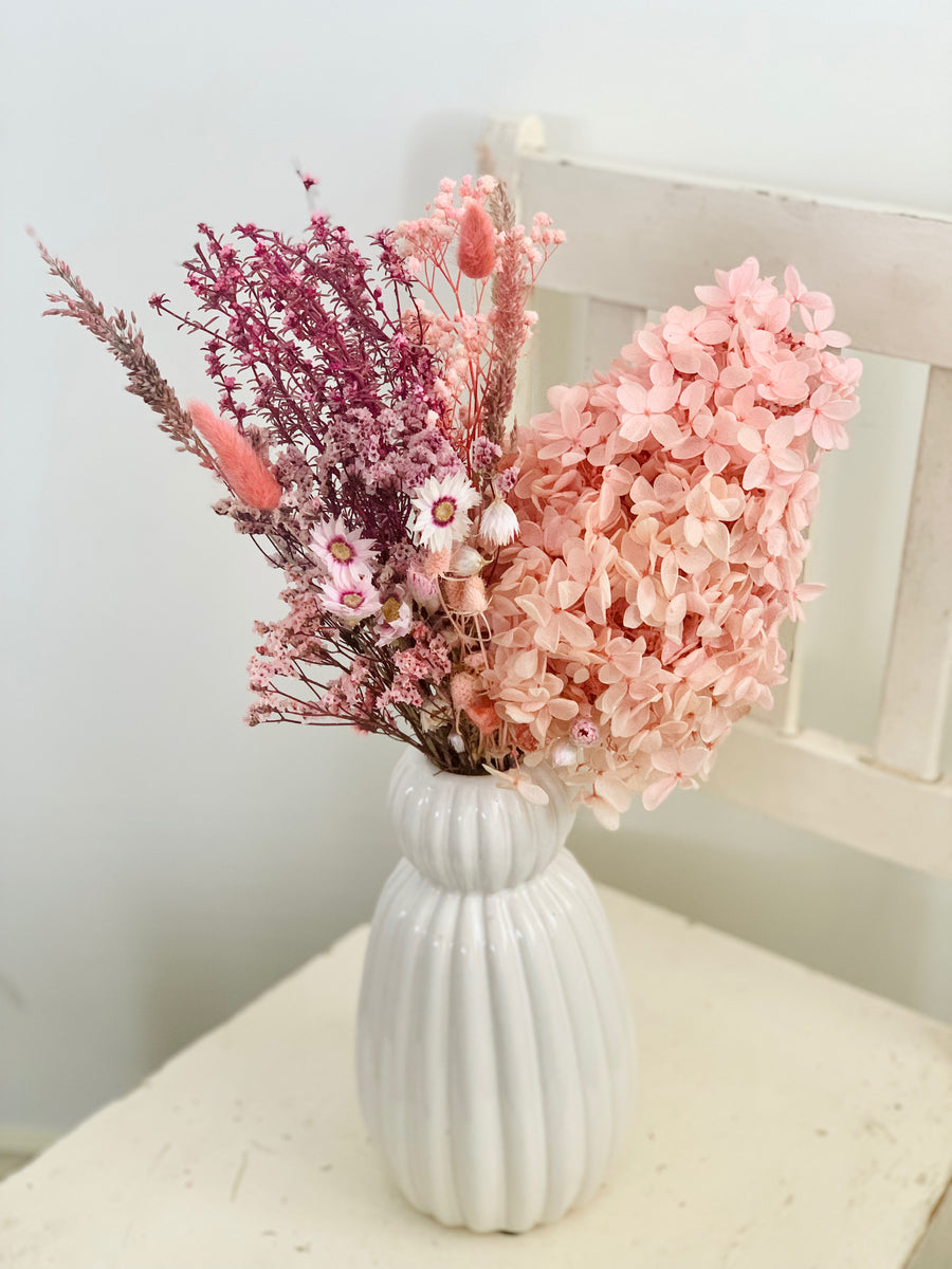 Slim Hydrangea Bouquet - Cloudy Peach [M] preserved dried flowers bouquet