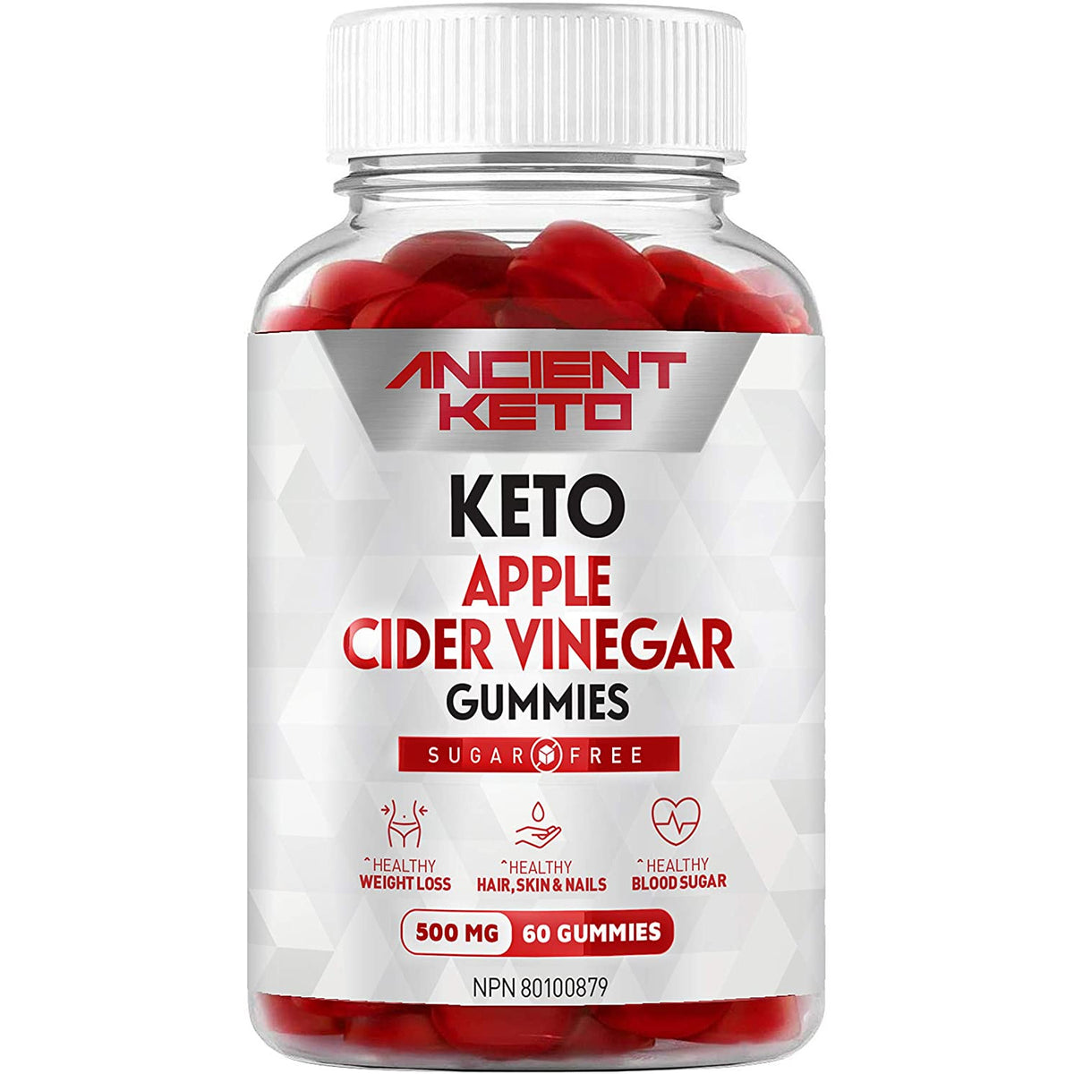 Ancient Keto Sugar Free Apple Cider Vinegar Gummies - with The Mother