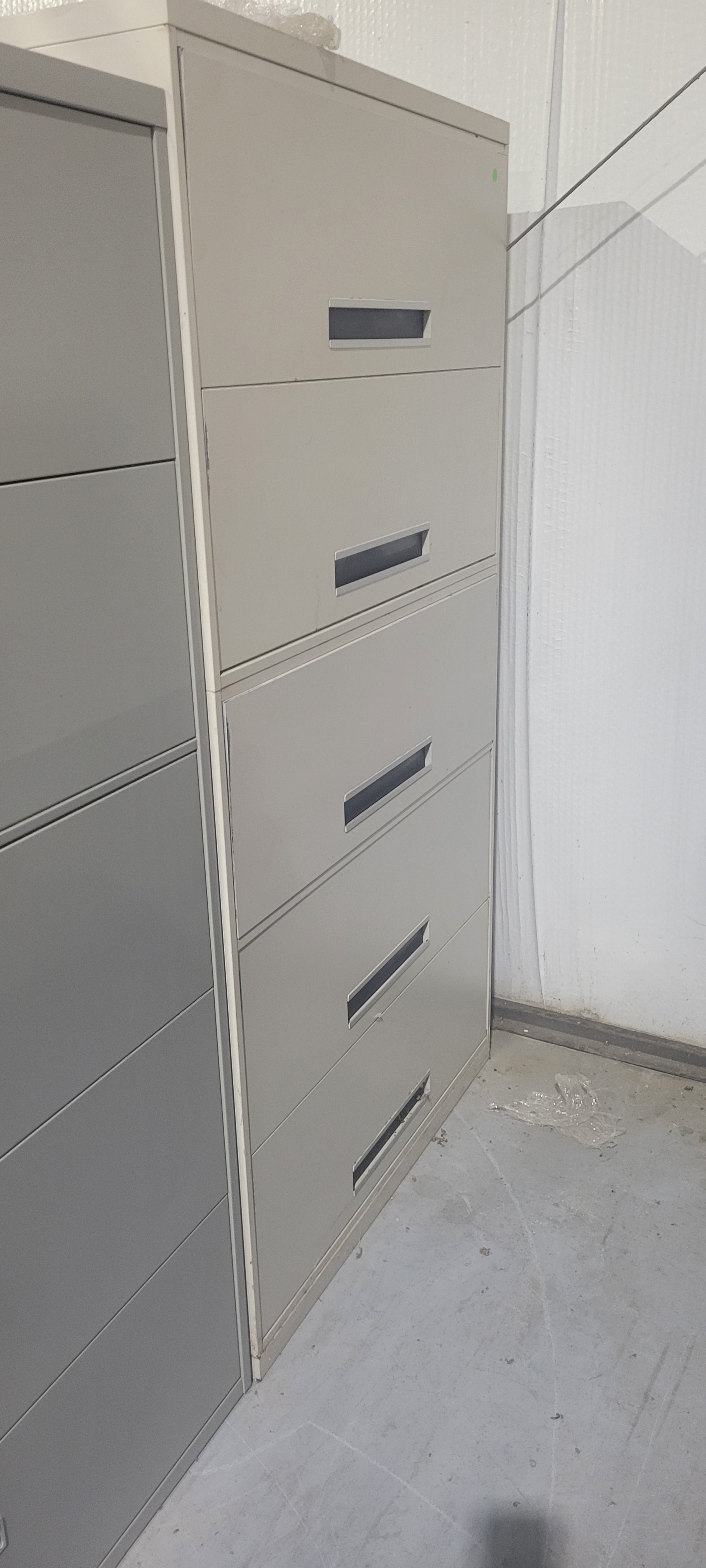 5-Drawer Lateral Cream File Cabinet