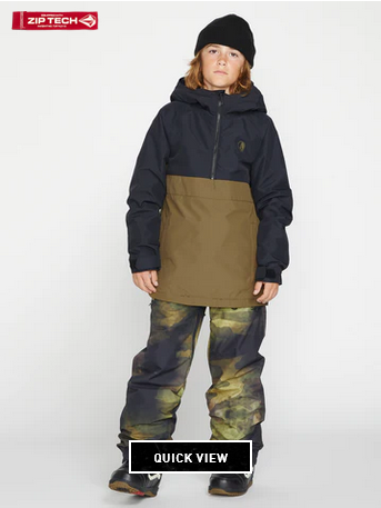 Kids Sluff Insulated Pullover - Dark Teak