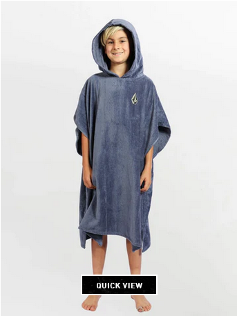 Youth Stone Hooded Towel - Deep Blue