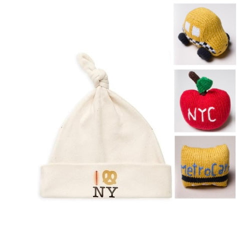 NY Hat & Rattle Organic Set