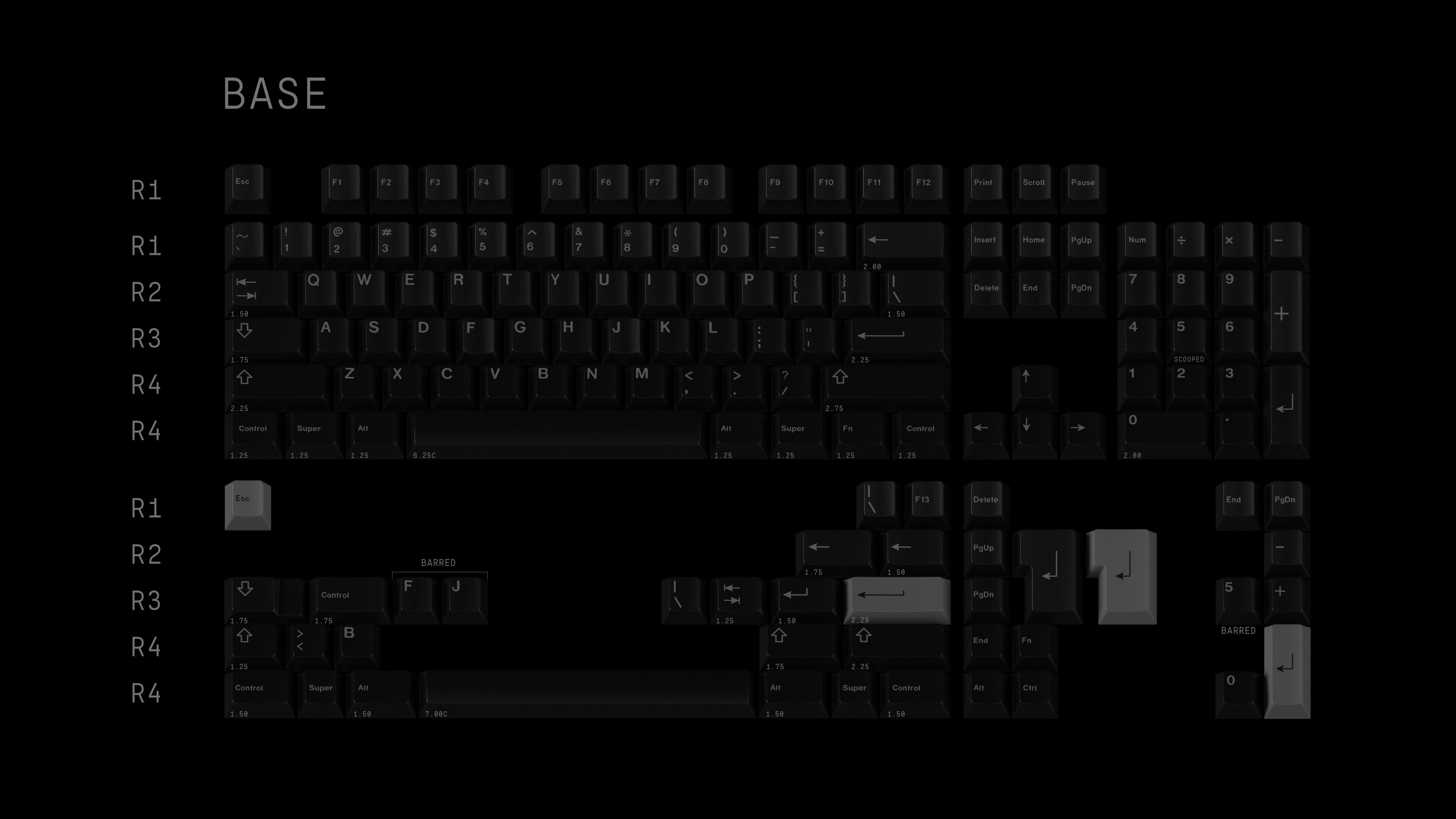 GMK Grey on Black