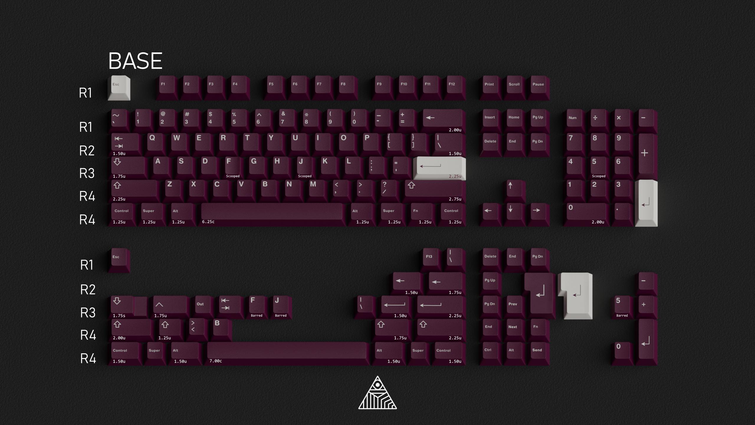 burgundy keycaps