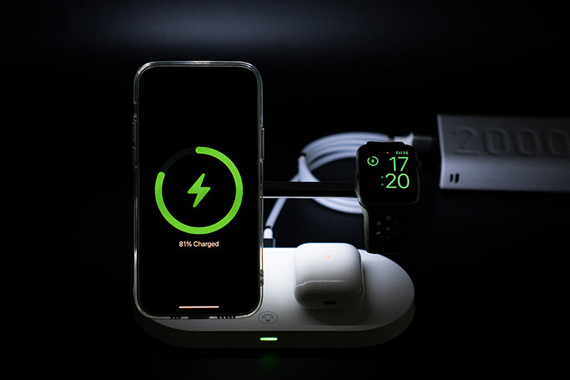 ZEERA 5-in-1 Fast Wireless Charging Dock with 15W MagSafe Charger for iPhone 12, AirPods & Apple Watch output 10