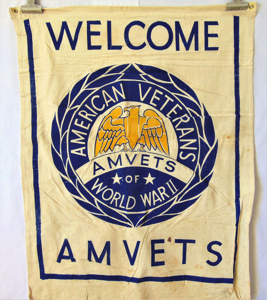 Vintage Welcome Amvets of WWII Flag – Vintage Flags