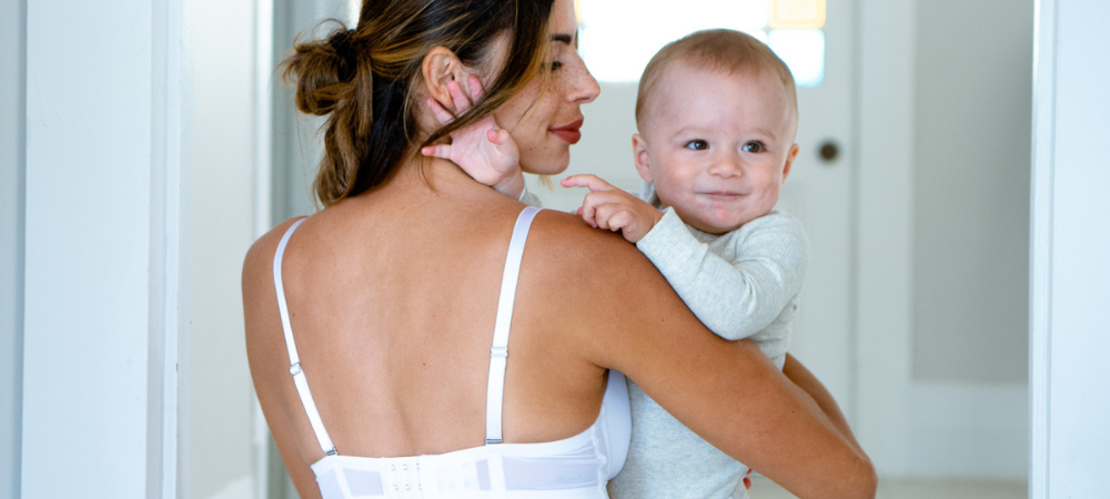 Six hook and eye adjustments on a nursing bra